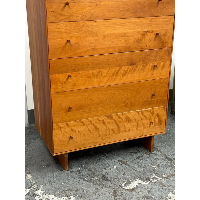 Brown Room & Board Hudson Cherry Wood Dresser For Sale - Image 8 of 12