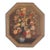 French Restauration Period 1820s Framed Octagonal Painting Depicting a Bouquet For Sale
