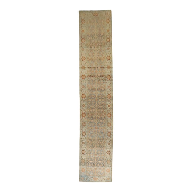 Antique Zabihi Collection Persian Malayer Wide Extra Long Runner - 3'6" x 20'4" For Sale