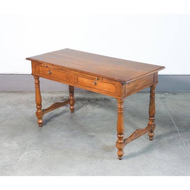 Vintage Inlaid Walnut Desk, 19th Century For Sale - Image 6 of 18