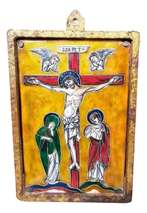 Enameled Icon with Christ, 1930s