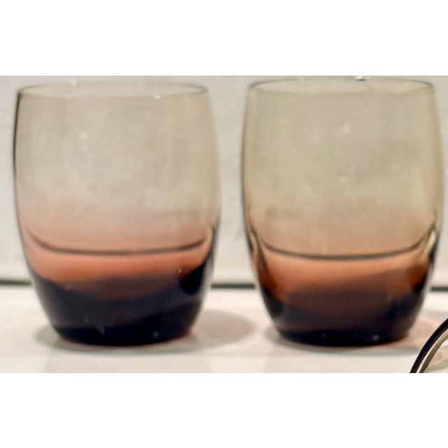 Late 20th Century Rose Colored Ombre Lowball Tumblers - Set of 4 For Sale - Image 9 of 9
