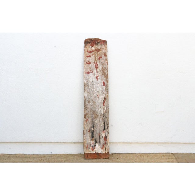Antique African Igbo Carved Painted White Panel For Sale In Los Angeles - Image 6 of 7