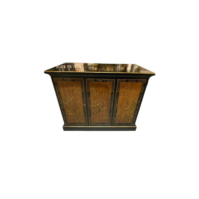 A striking vintage buffet server from Drexel’s Et Cetera Collection, dating to the 1970s. Finished in dramatic black...