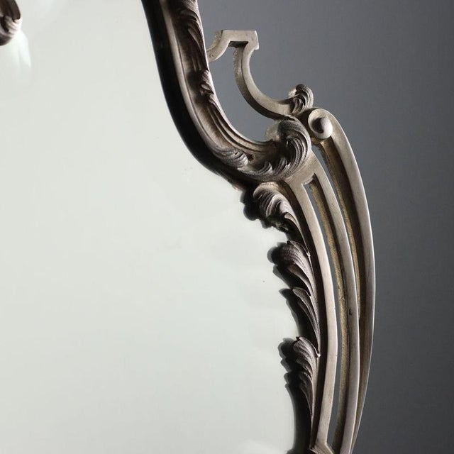 Antique Rococo Table Mirror in Bronze For Sale - Image 5 of 13