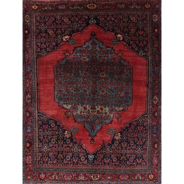 Antique Persian Bijar Area Rug 3’9″ X 5’1″ For Sale - Image 10 of 10