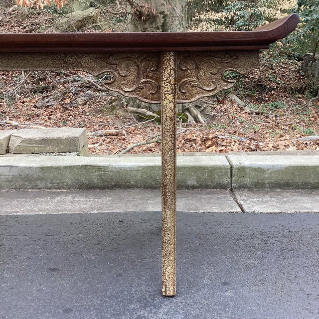 Marge Carson 1980s Marge Carson Hollywood Regency Style Console Alter Style Table For Sale - Image 4 of 11