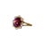 Art Deco 11x9.5mm, 5.5cts Madagascar Star Ruby and Natural Diamond Ring in 14k Solid Gold, Size 6.75 For Sale - Image 3 of 4