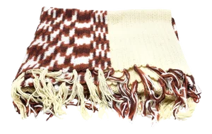 70's Large Mid-Century Modern Traditional Americana Handmade Blanket