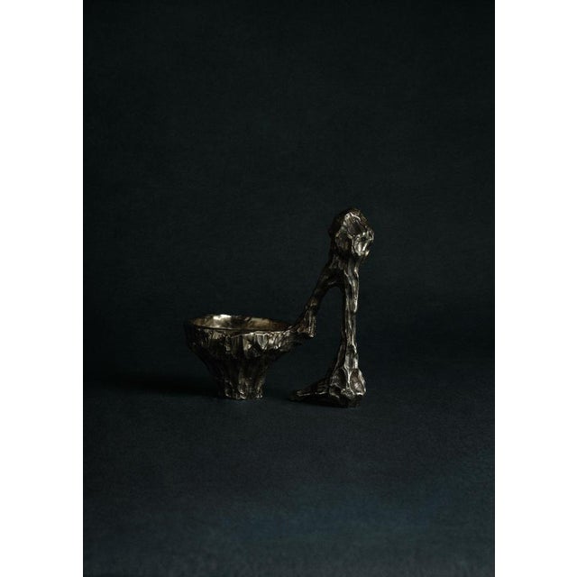 Contemporary Omnia Vanitas Vanité 21 Candelabra in Patinated Cast Bronze by William Guillon For Sale - Image 3 of 11