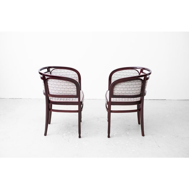 Wood Secessionist Seating Group by Gustav Siegel for Jacob & Josef Kohn, Vienna, 1902, Set of 3 For Sale - Image 7 of 18