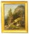 Summer Mountain Landscape with Hiker on Trail, 19th Century, Oil on Canvas, Framed For Sale