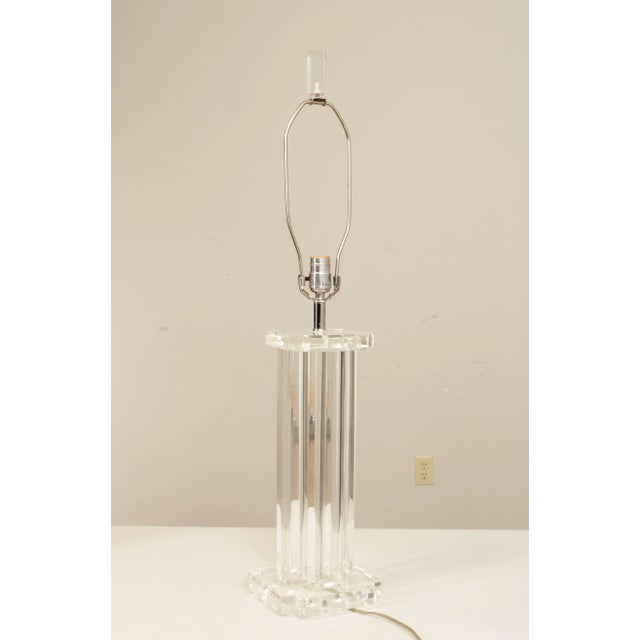 Clearlite by Bauer Vintage Acrylic Table Lamp For Sale - Image 9 of 13