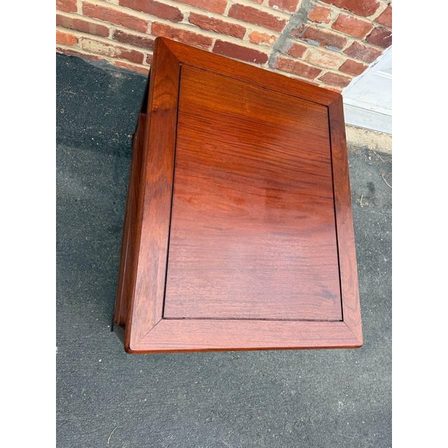 Pair of Mid 20th Century Vintage Chinese Carved Rosewood 2 Tier Side Tables For Sale - Image 12 of 17