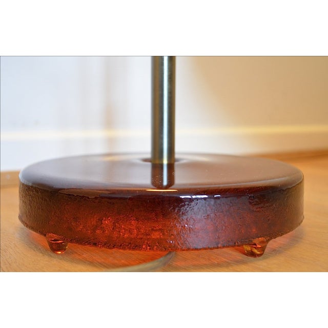 Orrefors Glass and Metal Floor Lamp by Carl Fagerlund for Orrefors, Sweden, 1970s For Sale - Image 4 of 18