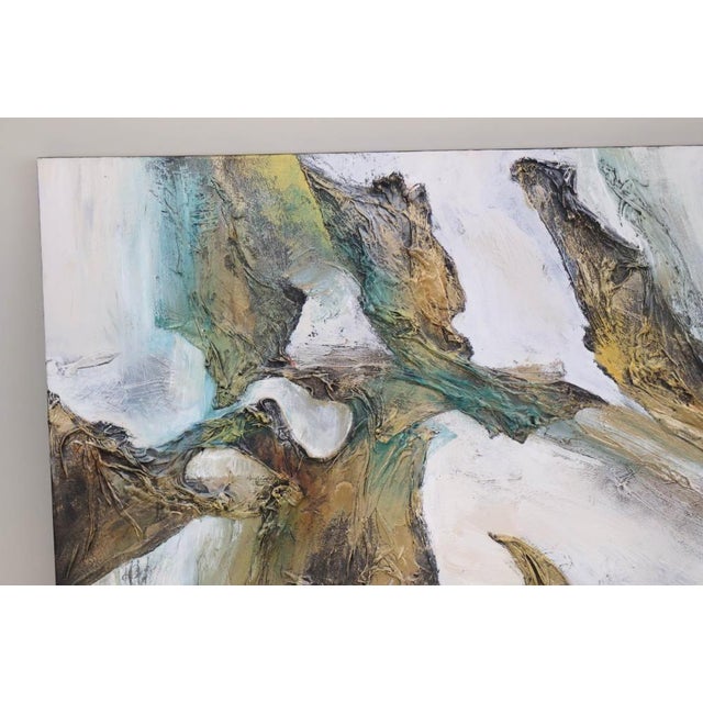 Abstract Jonas Gerard (1941–2020) – “The Texture of Time I” – Original Signed Mixed Media on Canvas – 42” X 54” For Sale - Image 3 of 12