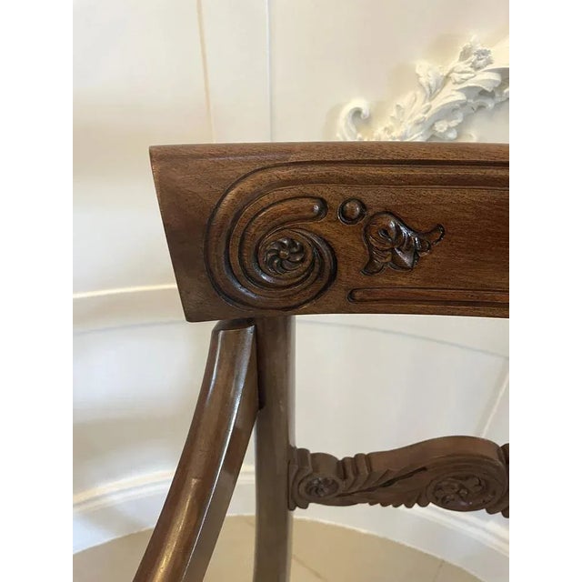Antique Carved Mahogany Desk Chair For Sale - Image 11 of 15