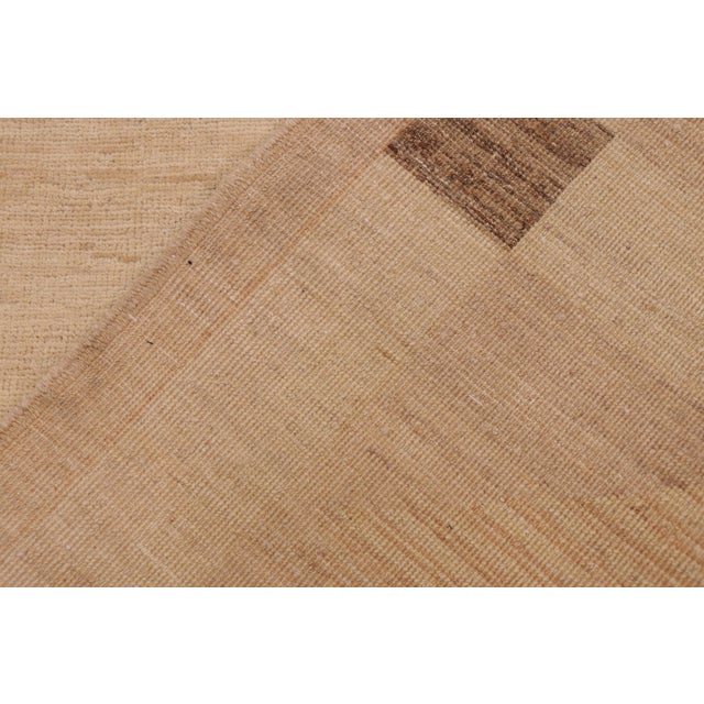 Tan Boho Chic Gabbeh Tan/Green Wool Rug - 9'10'' X 14'2'' For Sale - Image 8 of 10