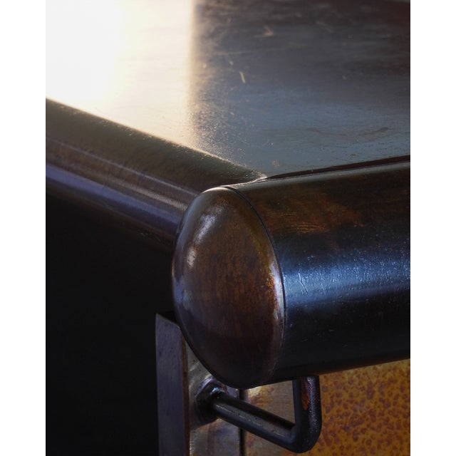 Vintage Brutalist Bar in Steel, 1980s For Sale - Image 4 of 9