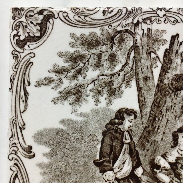 Victorian Watteau Series - Minton's China Works Tile - II For Sale - Image 3 of 8