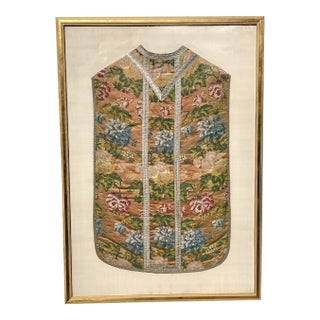 Eighteenth Century French Silk Chasuble, Ecclesiastical Vestment For Sale