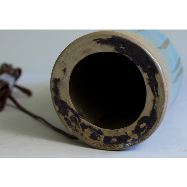 1950s 1960s Gordon and Jane Martz Table Lamp M41 for Marshall Studios Gray White Blue For Sale - Image 5 of 8