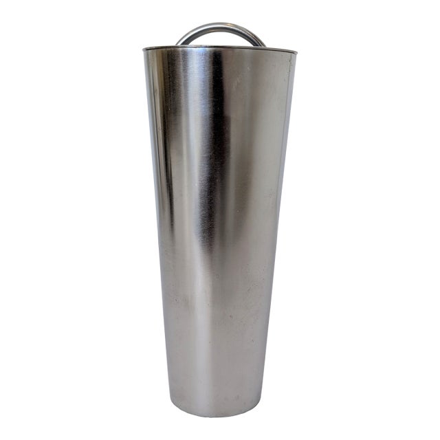 Mid-Century Italian Brushed Steel Cocktail Strainer For Sale