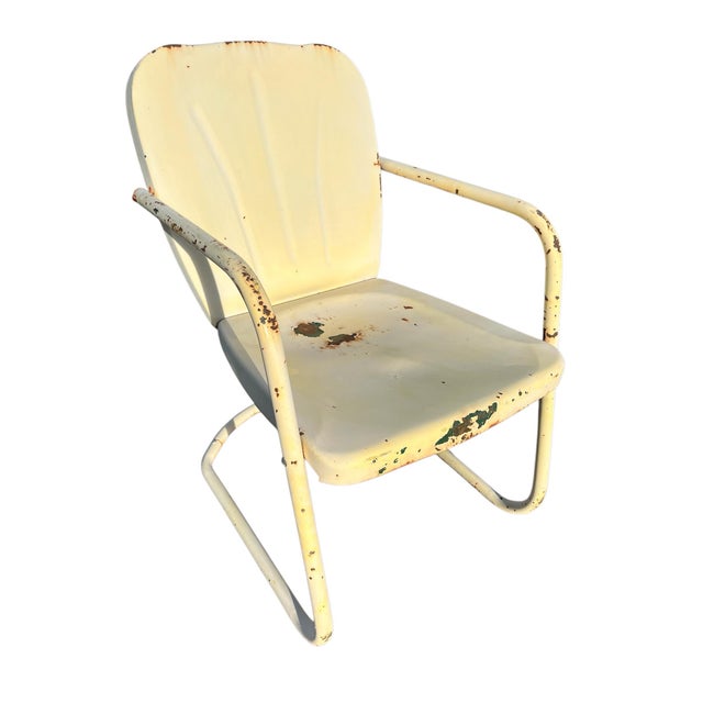 Art Deco Vintage Metal Mid Century Rustic Chairs - Set of 2 For Sale - Image 3 of 11