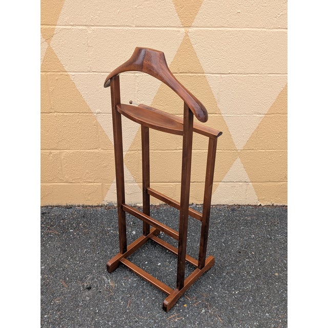 1970s Italian Mid-Century Wood Valet Stand Dressboy For Sale In Washington DC - Image 6 of 10