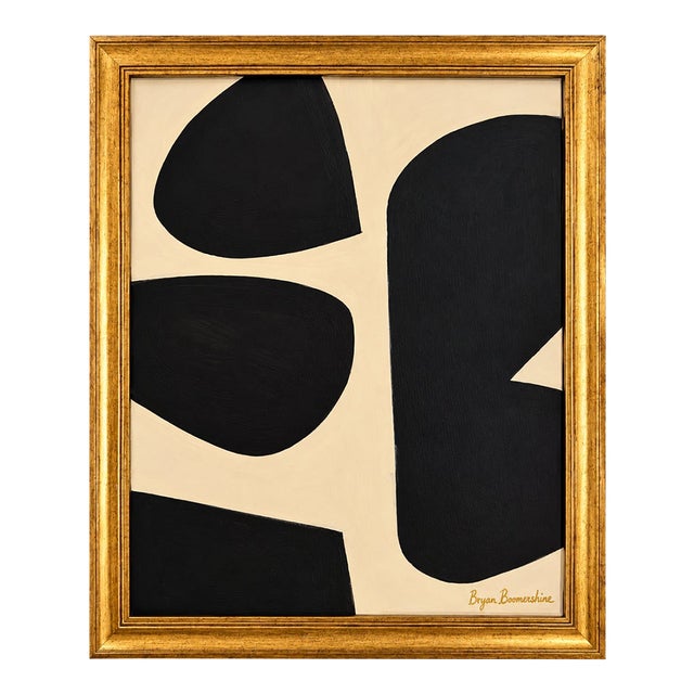 Title: Intersecting Shapes Framed Modern Painting by Bryan Boomershine For Sale