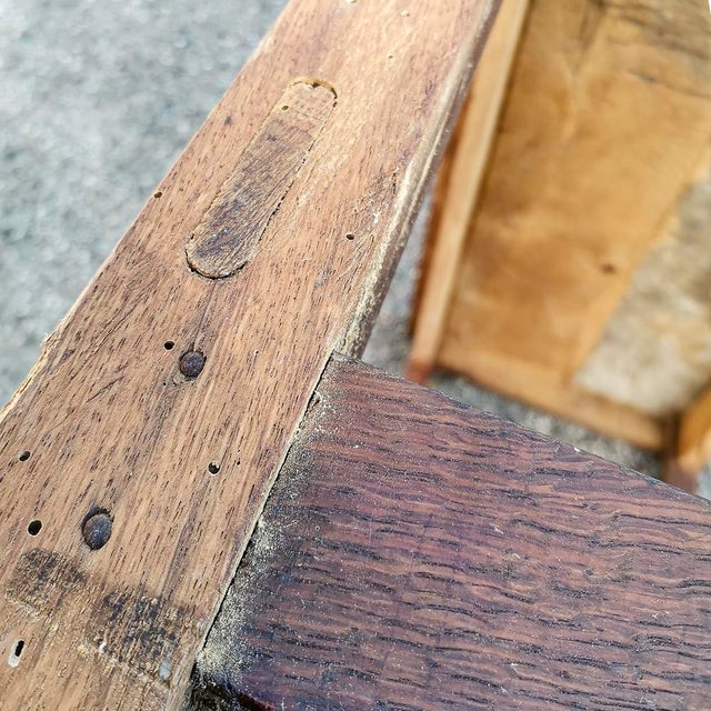 Wood Antique Italian Rustic Country Table in Oak, 1900s For Sale - Image 7 of 12