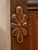 Antique Carved Wood Drop-Front Armoire Cabinet For Sale - Image 10 of 12