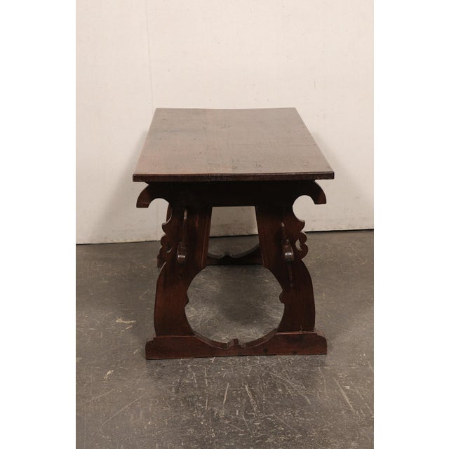 Early 19th C. Oak Trestle Table, France For Sale - Image 10 of 12