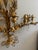 Large Mid 20th Century Italian Gilt Tole Candelabra Style Sconce With Crystals For Sale - Image 15 of 17