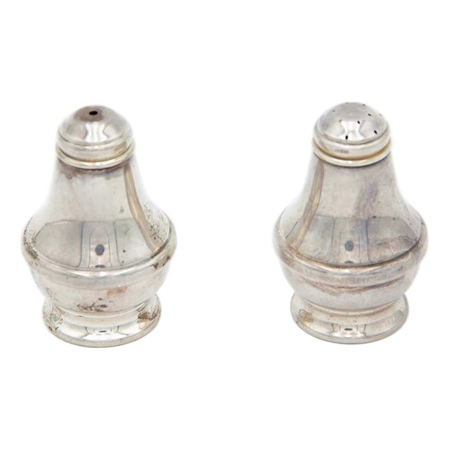 Silver Salt and Pepper Shakers, Set of 2 For Sale
