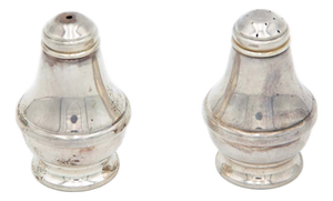Silver Salt and Pepper Shakers, Set of 2