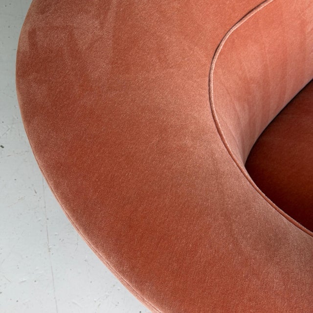 1970s 1970s Postmodern Mohair Lounge Chaise For Sale - Image 5 of 5