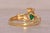 Metal The Dingle: Irish Made Designer Signed Green Agate and Natural Diamond Claddagh Ring For Sale - Image 7 of 11
