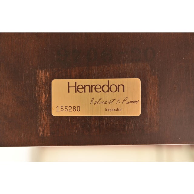 Henredon Georgian Banded Mahogany Double Pedestal Extension Dining Table, Newly Refinished For Sale - Image 15 of 16