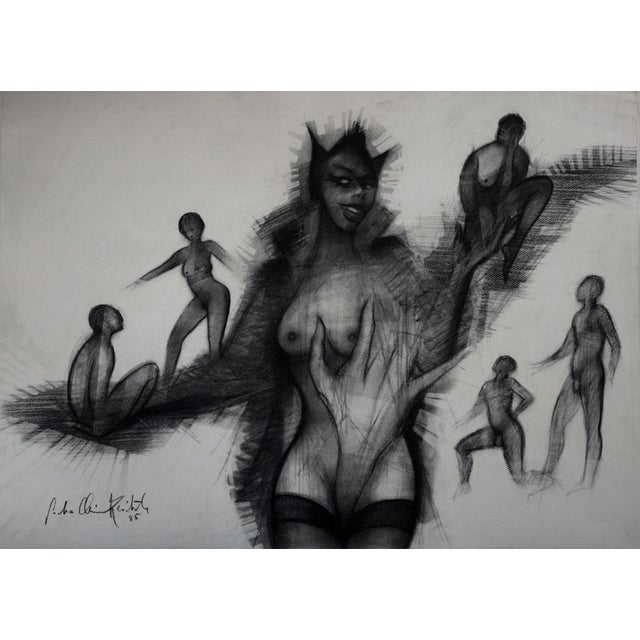 Sacha Chimkevitch, Nude Star of Desire, Pastel Drawing For Sale