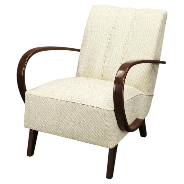 Art Deco Bentwood Armchair by Jindřich Halabala, Former Czechoslovakia, 1940s For Sale - Image 16 of 16