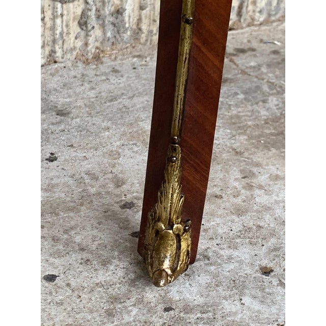 Early 20th Century Pair of French Marquetry Nightstands with Three Drawers and Bronze Hardware For Sale - Image 14 of 18