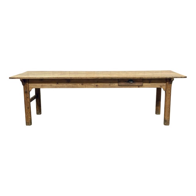 Early 20th Century Fir Farmhouse Table For Sale
