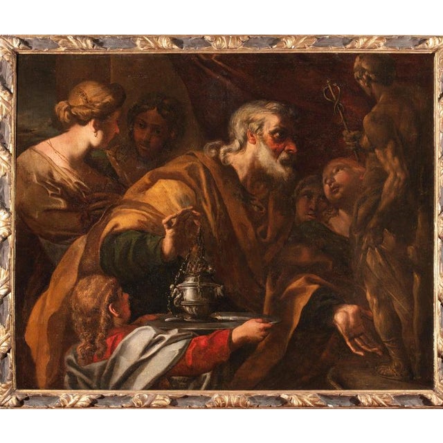 Filippo Abbiati, Figurative Scene, 1600s-1700s, Oil Painting For Sale - Image 6 of 6