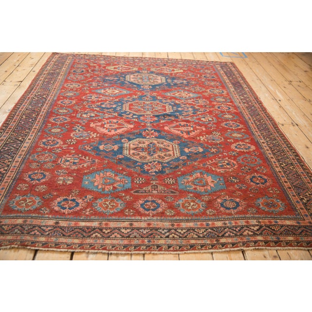 Antique Caucasian Soumac Carpet - 6'1" x 7'8" For Sale In New York - Image 6 of 10