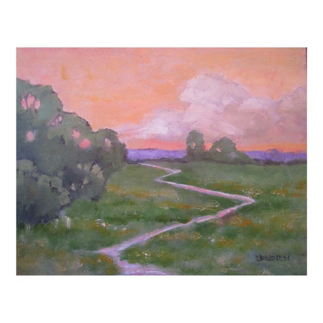 Meadow Stream Lynne French California Landscape 11x14 Painting For Sale