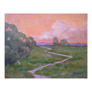 Meadow Stream Lynne French California Landscape 11x14 Painting