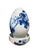 1980s Vintage Chinoiserie Blue and White Egg Shaped Water Fountain For Sale - Image 5 of 10