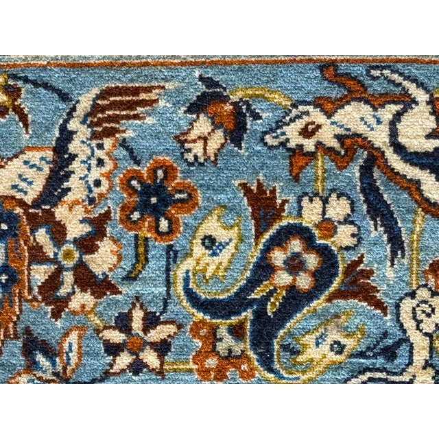 7 Ft X 11 Ft Traditional Persian Floral Medallion Area Rug For Sale - Image 9 of 12