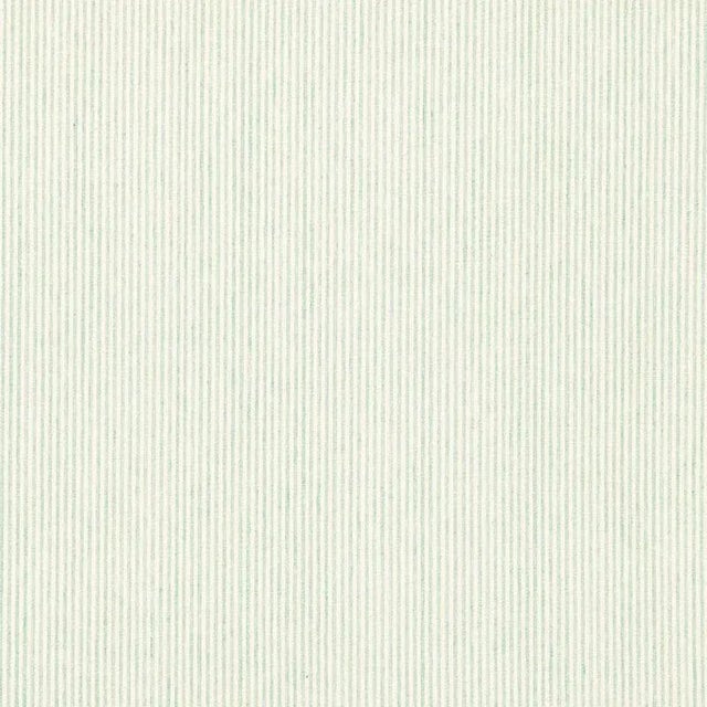 Transitional Sample - Schumacher Wesley Ticking Stripe Fabric in Aqua For Sale - Image 3 of 3